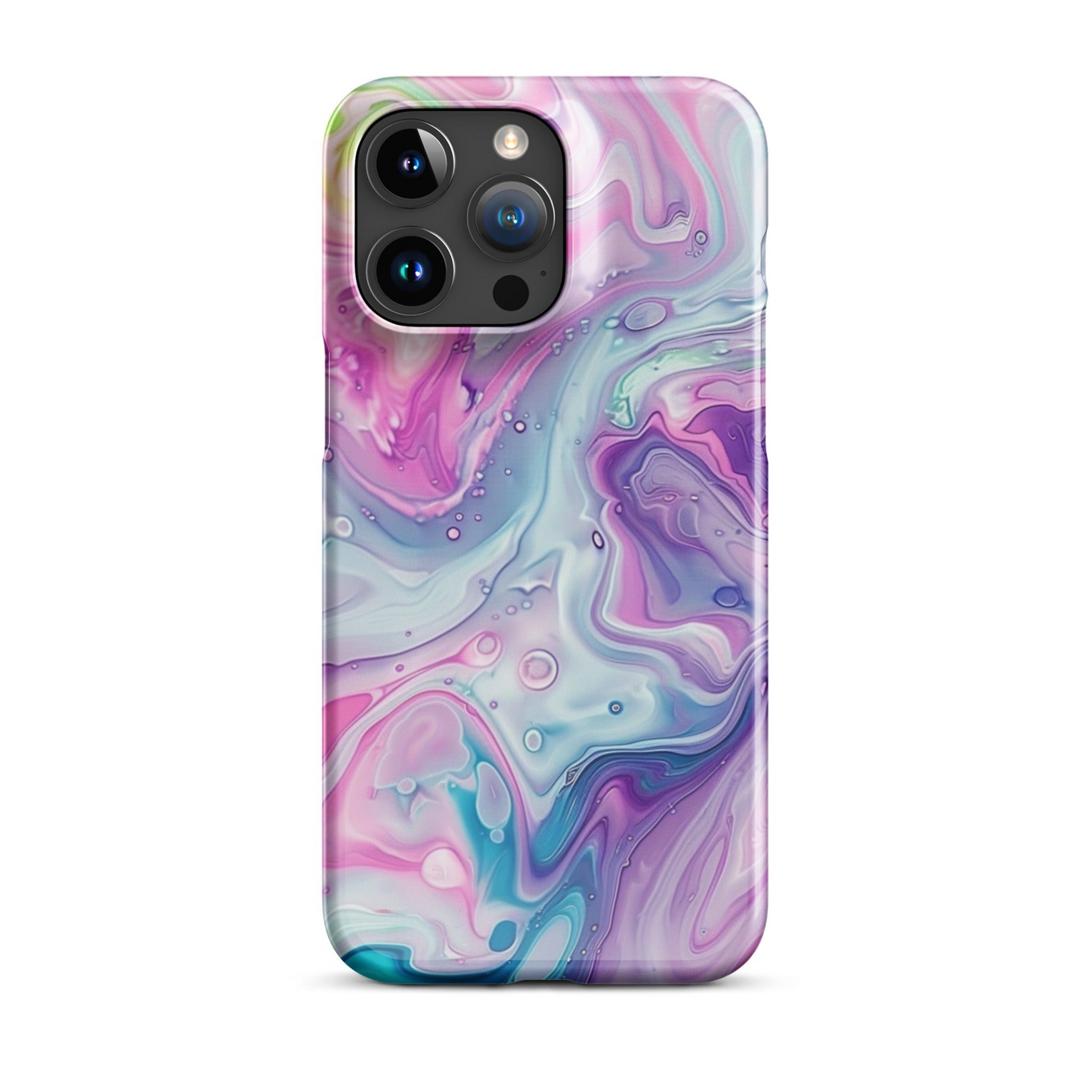 Pastel drift marble phone case for iPhone with minimalist design