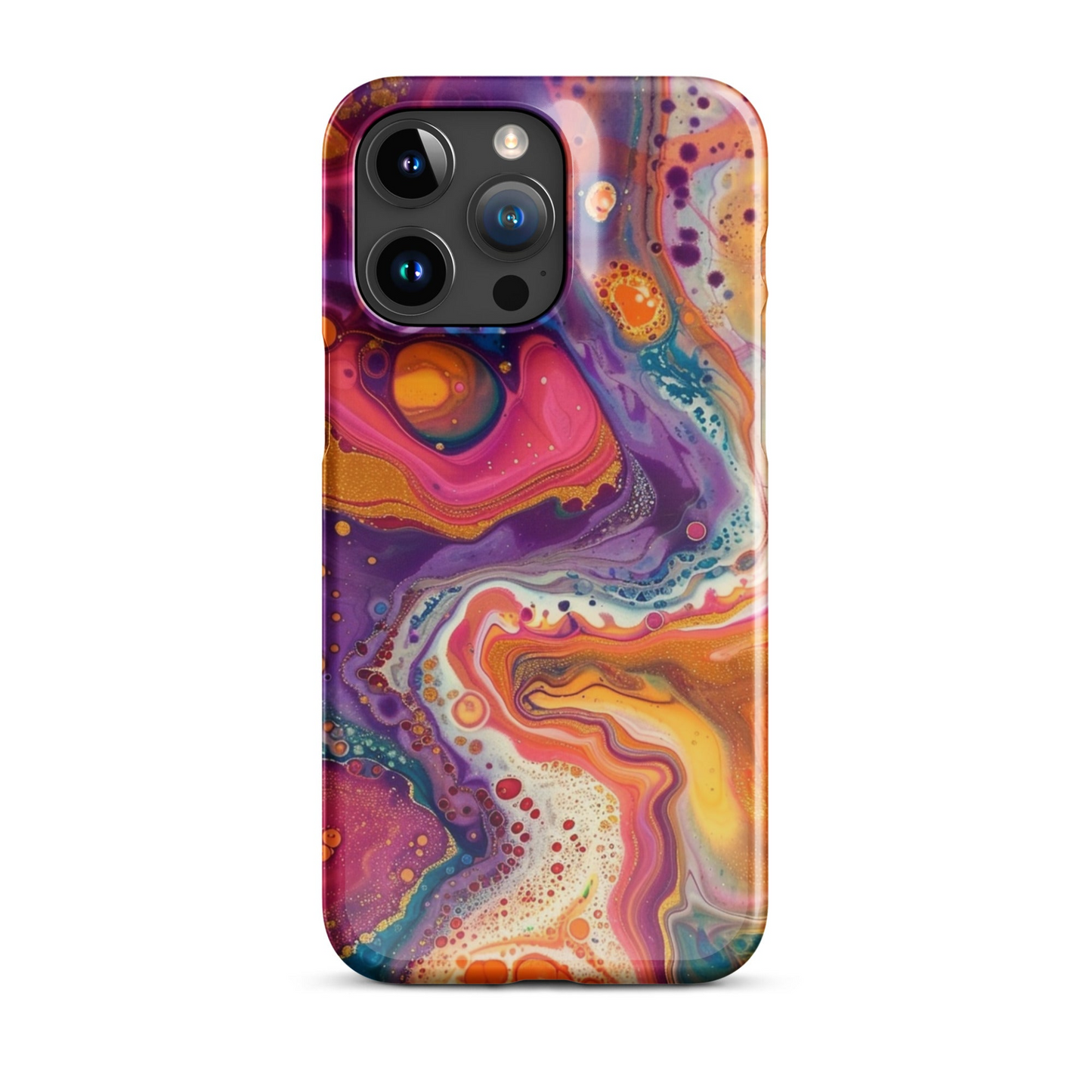 Prism swirl marble phone case for iPhone with minimalist design