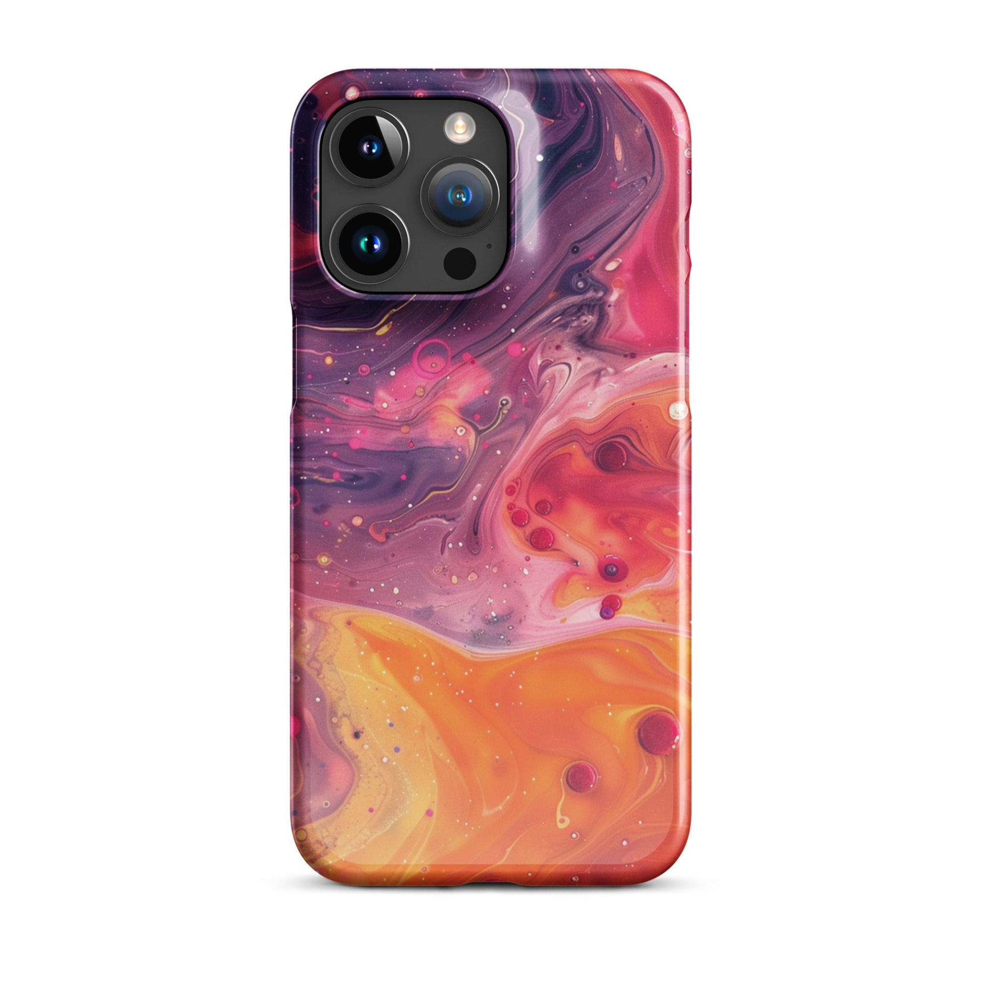 Spectrum drift marble phone case for iPhone with colorful marble swirls