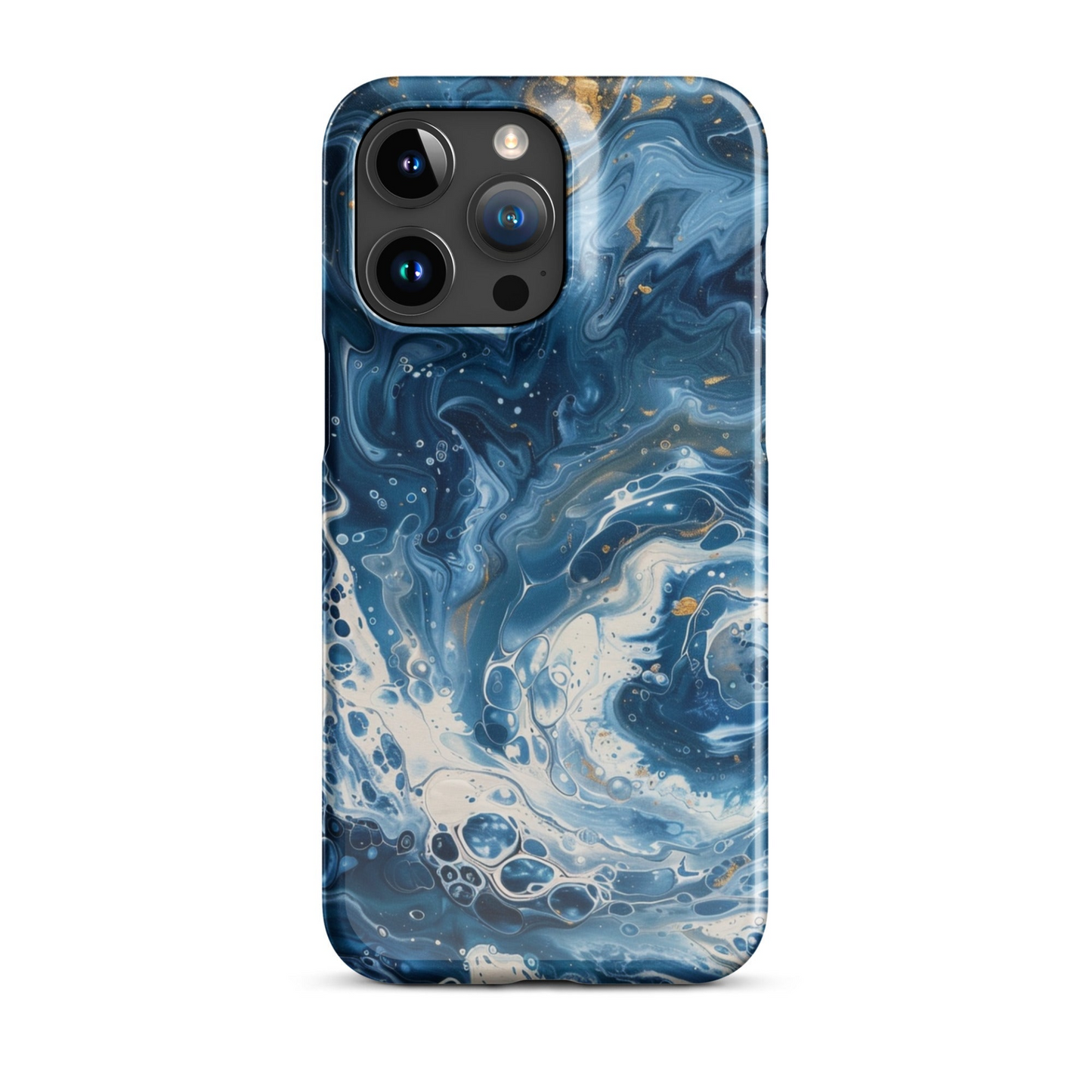 Ocean drift blue marble phone case for iPhone with minimalist design