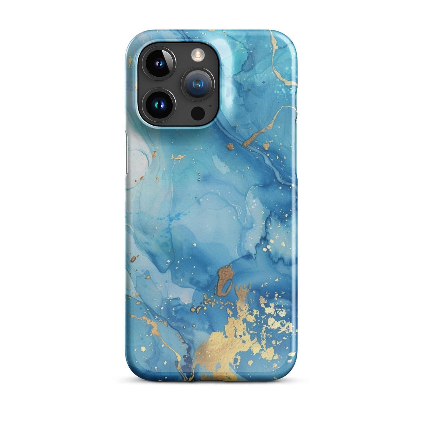 Icy drift blue marble phone case for iPhone with minimalist design