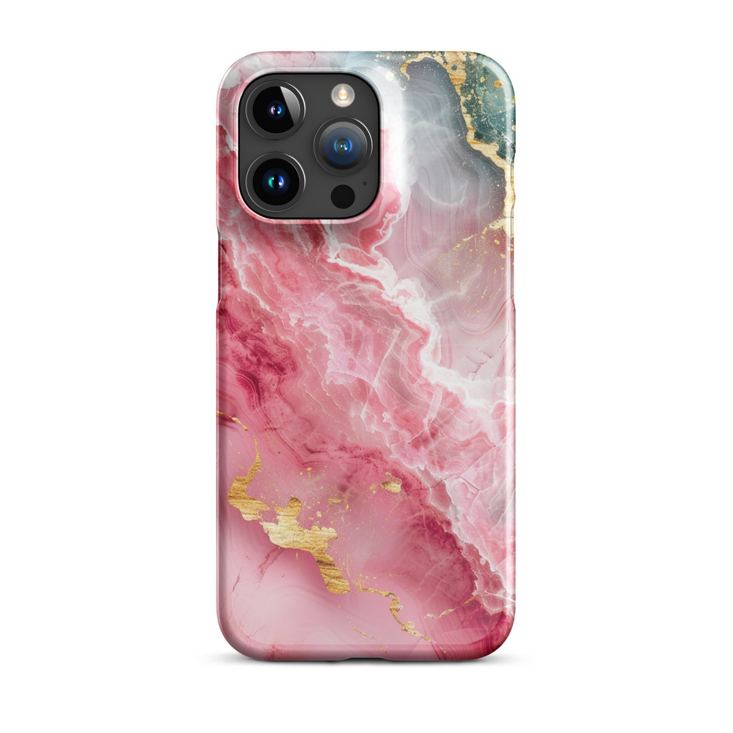 Rosé veil pink marble phone case for iPhone with minimalist design