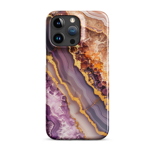 Radiant edge marble phone case for iPhone with minimalist desgin